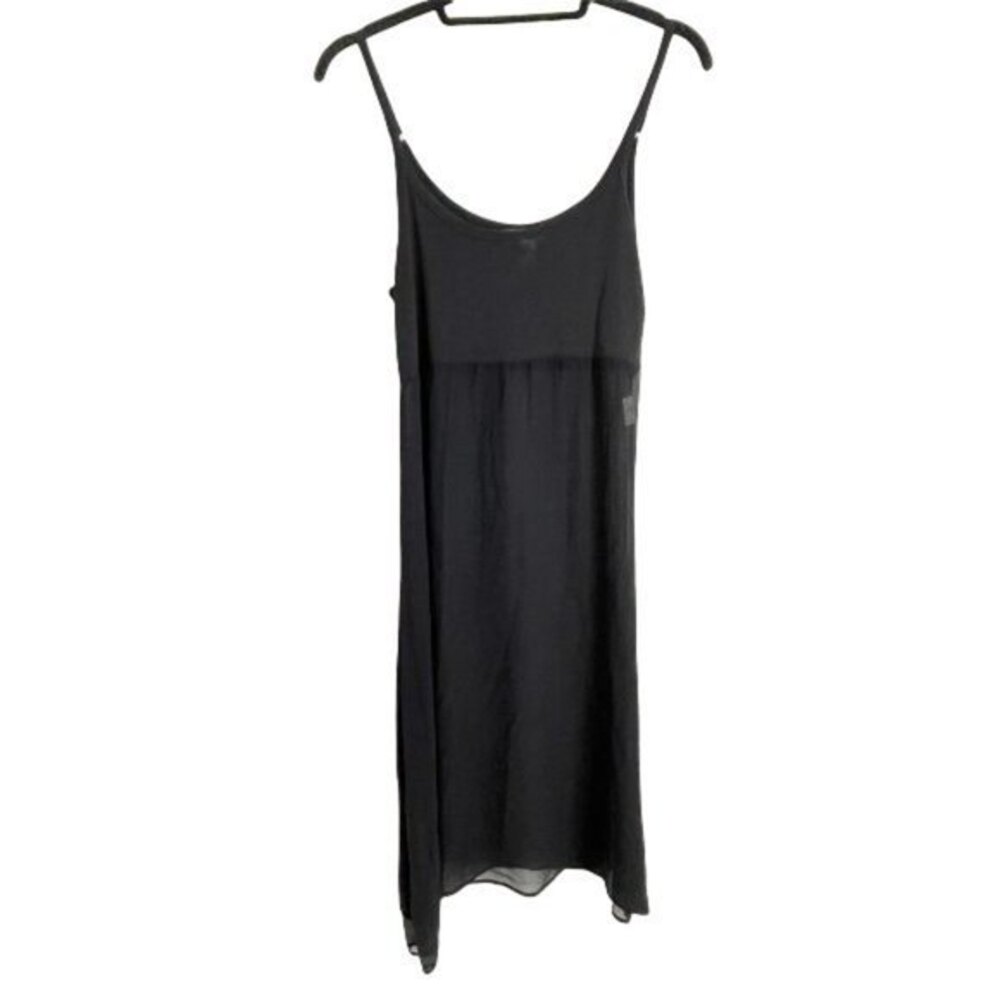 Kristensen du Nord Sheer Sleeveless Scoop Neck Mini Dress Black Size 3 (Large)